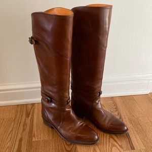 Frye | Dorado buckle riding cognac tall boots sz 8